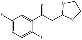 1-(2,5-Difluoro-phenyl)-2-(1,3-dioxolan-2-yl)-ethanone Struktur