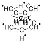 Bis(cyclopentadienyl)dimethylzirconium Struktur