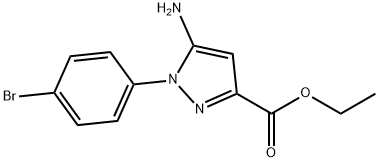 5-Amino-1-(4-bromo-phenyl)-1H-pyrazole-3-carboxylic acid ethyl ester Struktur