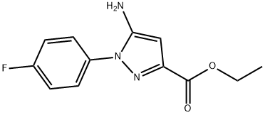 ethyl 5-amino-1-(4-fluorophenyl)-1H-pyrazole-3-carboxylate Struktur