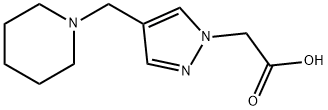 2-(4-(Piperidin-1-ylmethyl)-1H-pyrazol-1-yl)acetic acid Structure