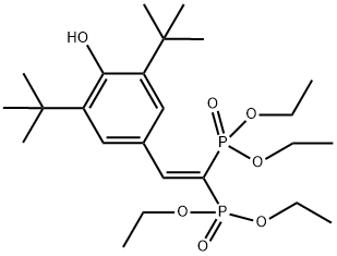 (2-(3,5-二叔丁基-4-羟基苯基)乙烯-1,1-二基)双(膦酸)四乙酯,126411-39-0,结构式