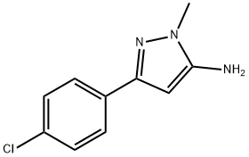 3-(4-氯苯基)-1-甲基-1H-吡唑-5-胺, 126417-82-1, 结构式