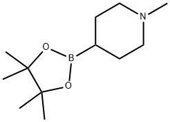 1-甲基-哌啶-4-硼酸频哪醇酯, 1264198-72-2, 结构式