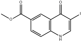 3-Iodo-4-oxo-1,4-dihydro-quinoline-6-carboxylic acid Methyl ester Struktur