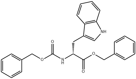 N-[(フェニルメトキシ)カルボニル]-D-トリプトファンフェニルメチルエステル 化学構造式