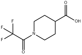 1-(2,2,2-三氟乙酰基)-4-哌啶羧酸 结构式
