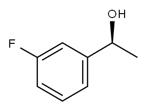 (S)-1-(3-フルオロフェニル)エタノール 化学構造式