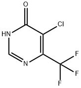 5-CHLORO-4-HYDROXY-6-TRIFLUOROMETHYL-PYRIMIDINE 化学構造式