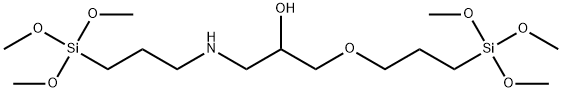 1,11-bis(trimethoxysilyl)-4-oxa-8-azaundecan-6-ol,50% in methanol 化学構造式