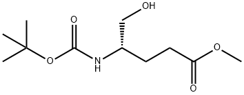 (S)-4-叔丁氧羰基氨基-5-羟基戊酸甲酯,126587-35-7,结构式