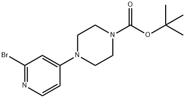 2-溴-4-(N-BOC-哌嗪-1-基)吡啶, 1266118-96-0, 结构式