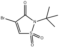 4-BROMO-2-(TERT-BUTYL)ISOTHIAZOL-3(2H)-ONE 1,1-DIOXIDE, 126623-65-2, 结构式
