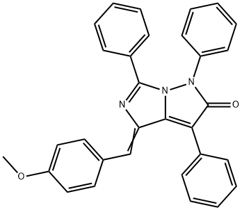 126630-37-3 1H-Imidazo[1,5-b]pyrazol-2(4H)-one,  4-[(4-methoxyphenyl)methylene]-1,3,6-triphenyl-