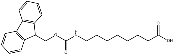 N-Fmoc-8-氨基辛酸, 126631-93-4, 结构式