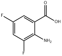 2‐アミノ‐3,5‐ジフルオロ安息香酸 化学構造式