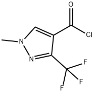 1-メチル-3-(トリフルオロメチル)-1H-ピラゾール-4-カルボニルクロリド 化学構造式
