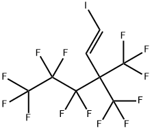 1H,2H-HEPTAFLUORO-3,3-BIS(TRIFLUOROMETHYL)-1-IODOHEX-1-ENE 结构式