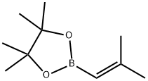 4,4,5,5-テトラメチル-2-(2-メチル-1-プロペニル)-1,3,2-ジオキサボロラン 化学構造式