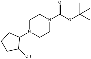 1-BOC-4-(2-羟基环戊基)哌嗪, 1267023-34-6, 结构式