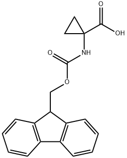 FMOC-1-アミノシクロプロパン-1-カルボン酸 化学構造式