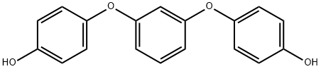 1,3-ビス(4-ヒドロキシフェノキシ)ベンゼン 化学構造式