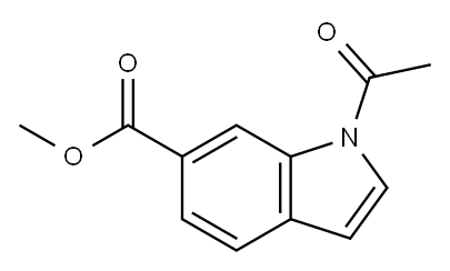 1-乙酰基-1H-吲哚-6-羧酸甲酯 结构式
