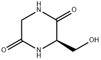 2,5-Piperazinedione, 3-(hydroxymethyl)-, (3R)- (9CI) Structure