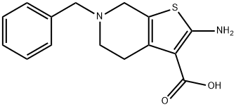 Thieno[2,3-c]pyridine-3-carboxylic acid, 2-aMino-4,5,6,7-tetrahydro-6-(phenylMethyl)- Structure