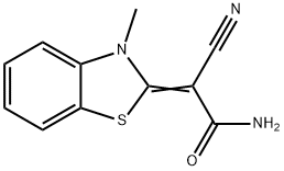 Acetamide, 2-cyano-2-(3-methyl-2(3H)-benzothiazolylidene)- (9CI) Structure