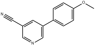 5-(4-methoxyphenyl)pyridine-3-carbonitrile Struktur