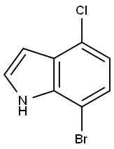 7-溴-4-氯-1H-吲哚, 126811-29-8, 结构式