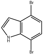 4,7-ジブロモ-1H-インドール 化学構造式