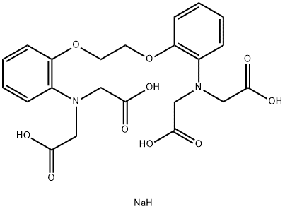 1,2-ビス(2-アミノフェノキシ)エタン-N,N,N',N'-四酢酸四ナトリウム 化学構造式