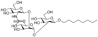 Octyl O-2-(acetylaMino)-2-deoxy-β-D-glucopyranosyl-(1→2)-O-α-D-Mannopyranosyl-(1→2)-D-Glucopyranoside Structure