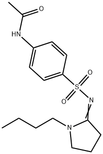 N-[4-[(1-butylpyrrolidin-2-ylidene)amino]sulfonylphenyl]acetamide 化学構造式