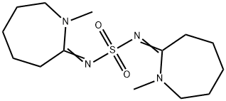 1-methyl-N-[(1-methylazepan-2-ylidene)amino]sulfonyl-azepan-2-imine 化学構造式