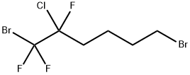 2-クロロ-1,6-ジブロモ-1,1,2-トリフルオロヘキサン 化学構造式