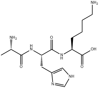 H-Ala-His-Lys-OH Structure