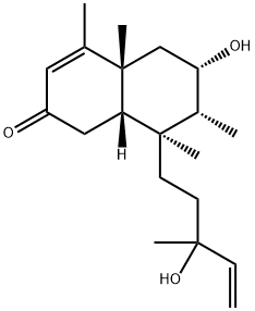 4a,5,6,7,8,8a-Hexahydro-6-hydroxy-8-(3-hydroxy-3-methyl-4-pentenyl)-4,4a,7,8-tetramethylnaphthalen-2(1H)-one Structure