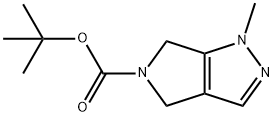 1-メチル-4,6-ジヒドロピロロ[3,4-C]ピラゾール-5(1H)-カルボン酸TERT-ブチル 化学構造式