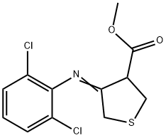 4-[(2,6-Dichlorophenyl)iMino]tetrahydro-3-thiophenecarboxylic Acid Methyl Ester Structure