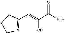 (Z)-3-(3,4-ジヒドロ-2H-ピロール-5-イル)-2-ヒドロキシプロペンアミド 化学構造式