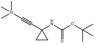 (1-((トリメチルシリル)エチニル)シクロプロピル)カルバミン酸TERT-ブチル 化学構造式