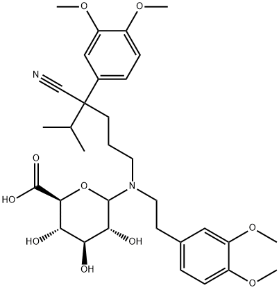 Norverapamil N-b-D-Glucuronide Structure