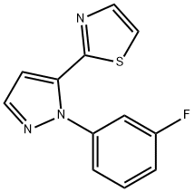 2-(1-(3-fluorophenyl)-1H-pyrazol-5-yl)thiazole Struktur