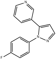 3 - (1 - (4 -氟苯基)-1H -吡唑-5基)吡啶, 1269291-20-4, 结构式