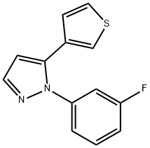 1-(3-fluorophenyl)-5-(thiophen-3-yl)-1H-pyrazole Struktur