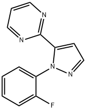 2 - (1 - (2 - 氟苯基) -1H-5- 吡唑基)嘧啶, 1269291-39-5, 结构式