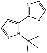 2-(1-tert-butyl-1H-pyrazol-5-yl)thiazole 化学構造式